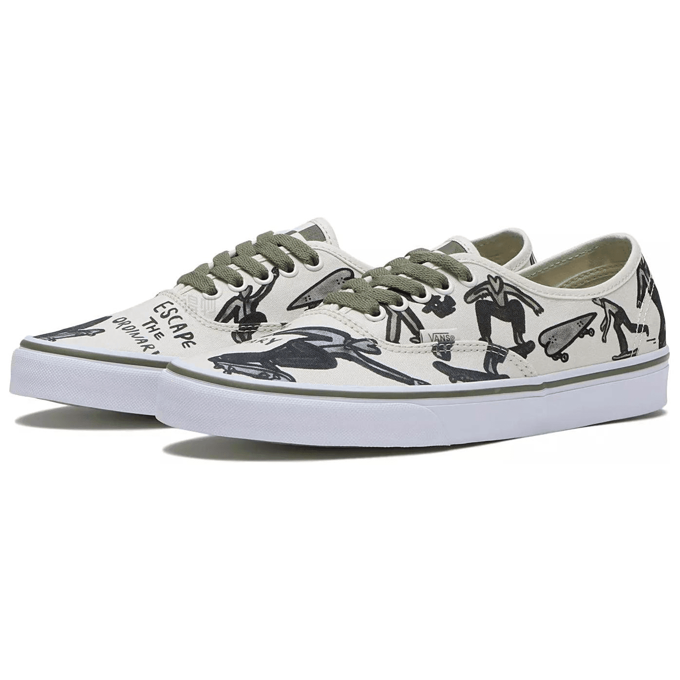 Кроссовки Vans Authentic White Green - изображение 3