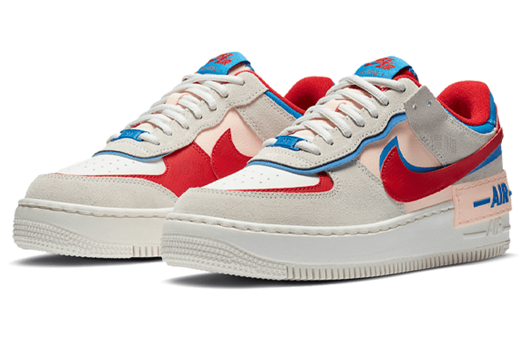 Кроссовки Nike Air Force 1 Shadow Grey Red Blue - изображение 2