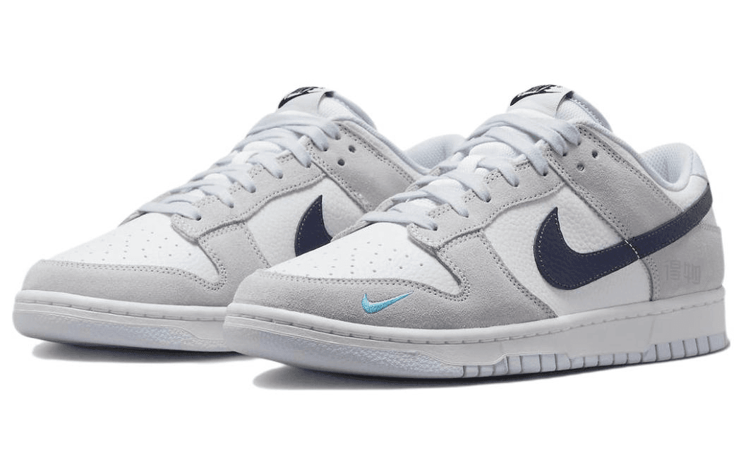 Кроссовки Nike Dunk Low Grey White Blue — фото 3