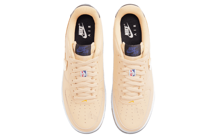 Кроссовки Nike Air Force 1 NBA Pack Cream Yellow — фото 4