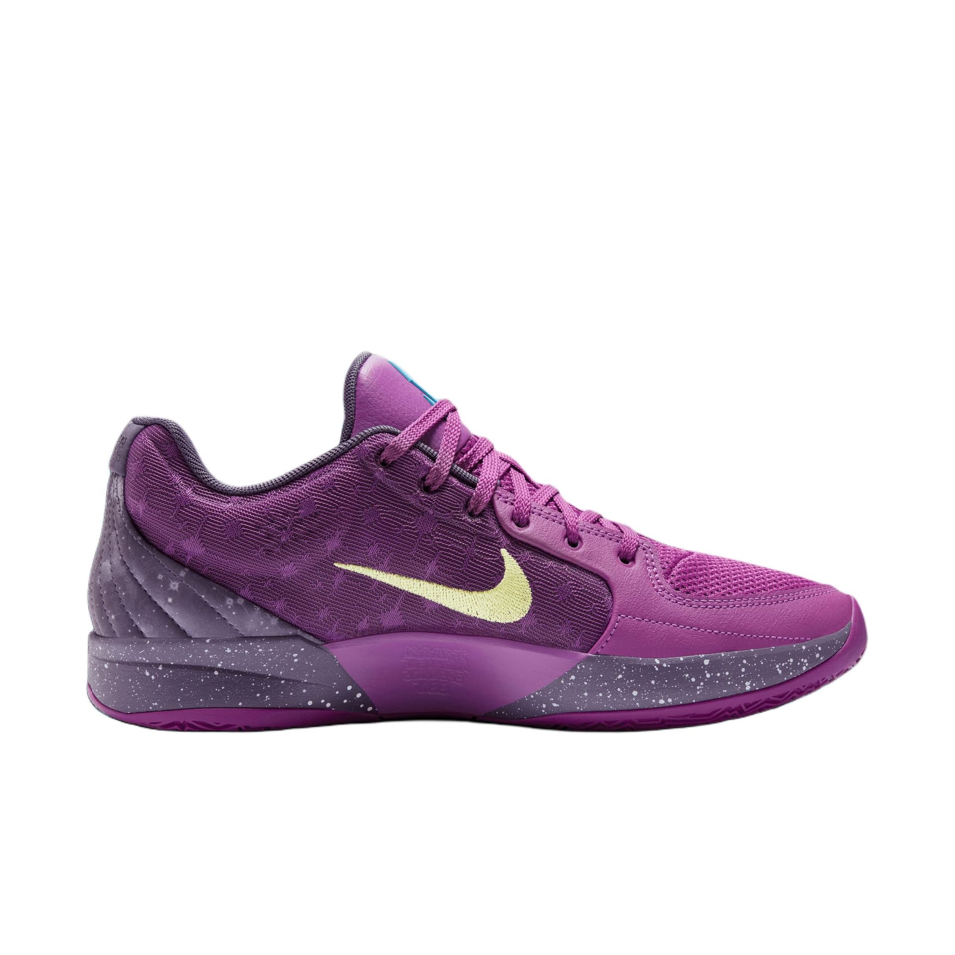 Кроссовки для баскетбола Nike Ja 2 Low Топ Баскетбольные кроссовки Мужские Фиолетовые Желтые Азиатская версия - изображение 11