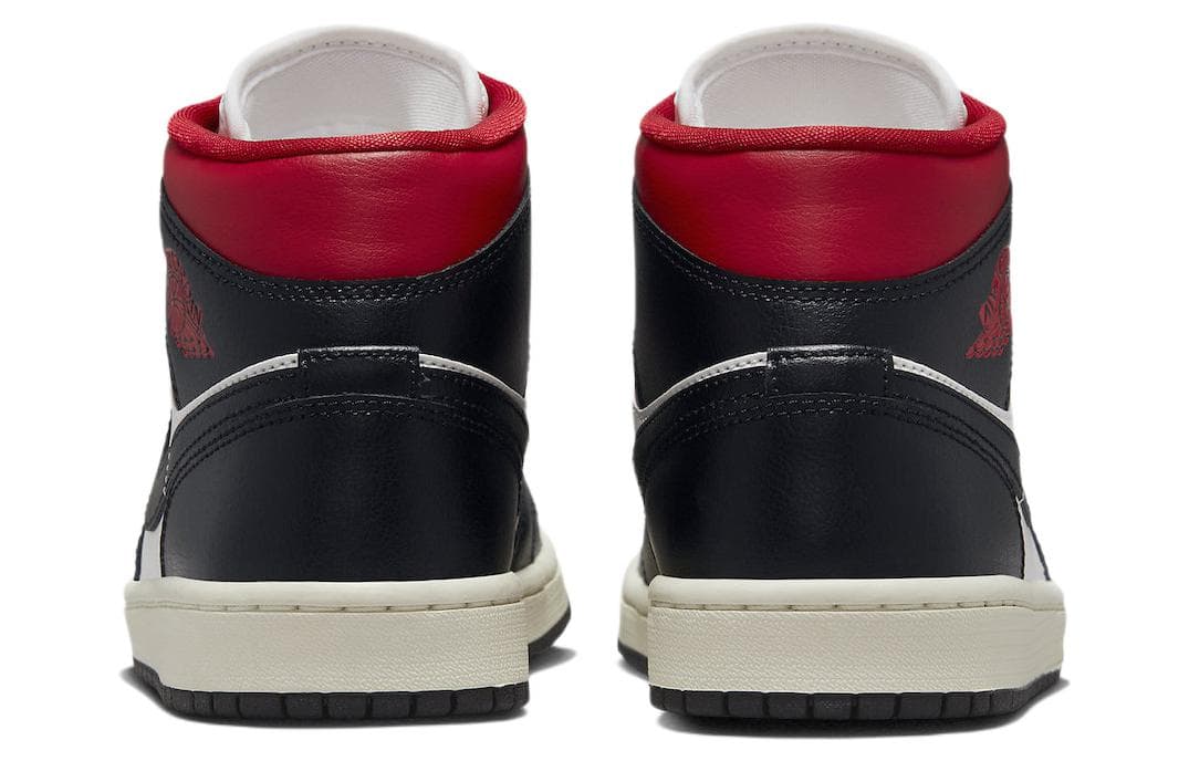 Ретро баскетбольные кроссовки Jordan Air Jordan 1 Mid Black White Red - изображение 5