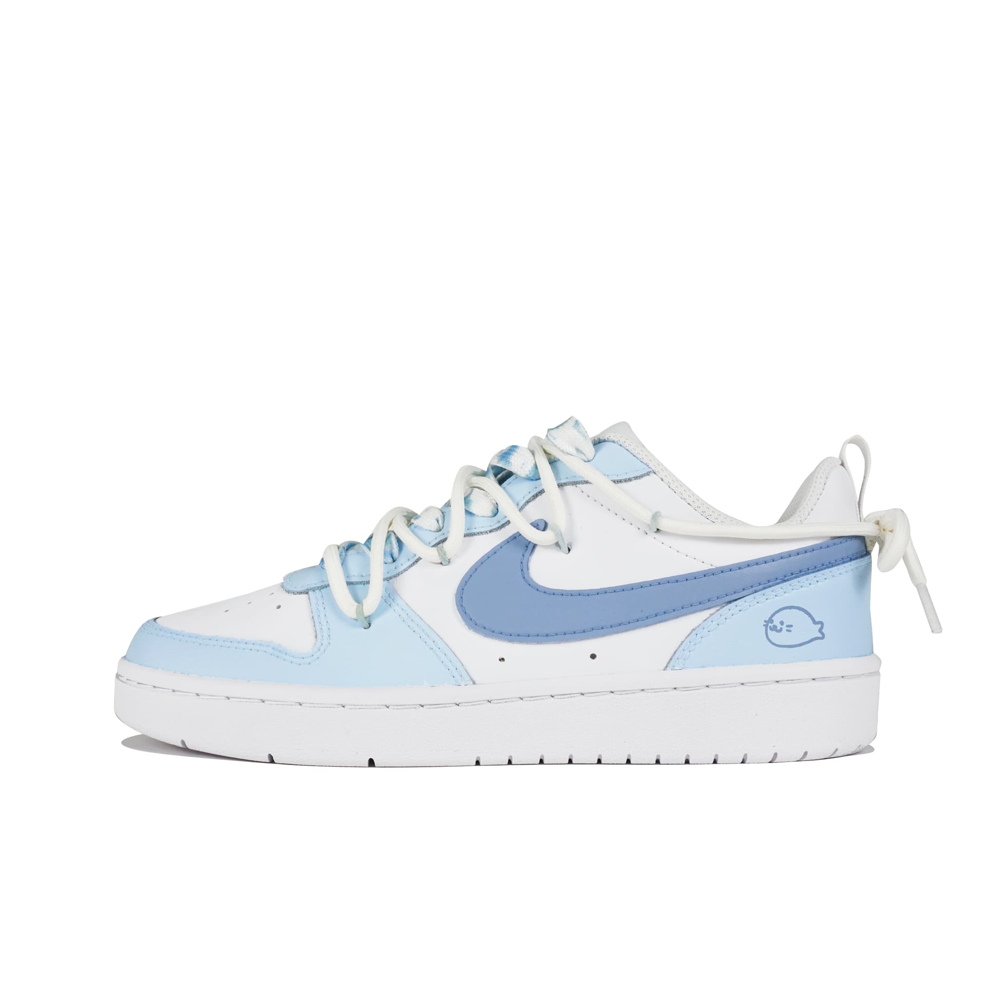 Кроссовки Nike Court Borough Low GS White Blue - изображение 2