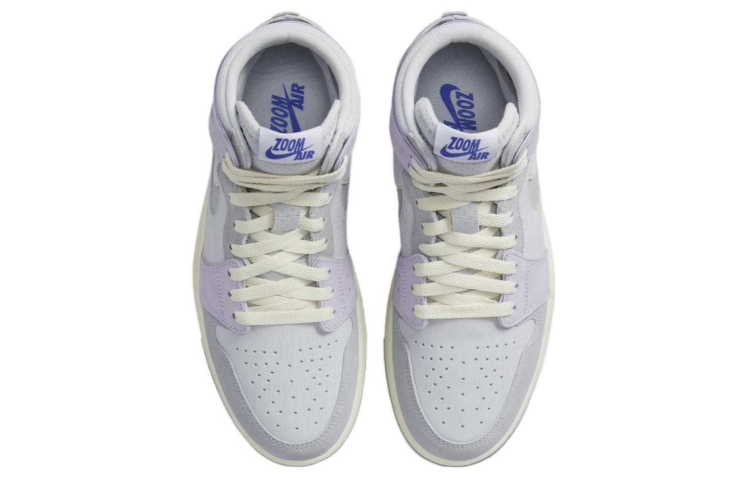 Ретро баскетбольные кроссовки Jordan Air Jordan 1 High Zoom CMFT 2 "Light Smoke Grey and Barely Grape" - изображение 4