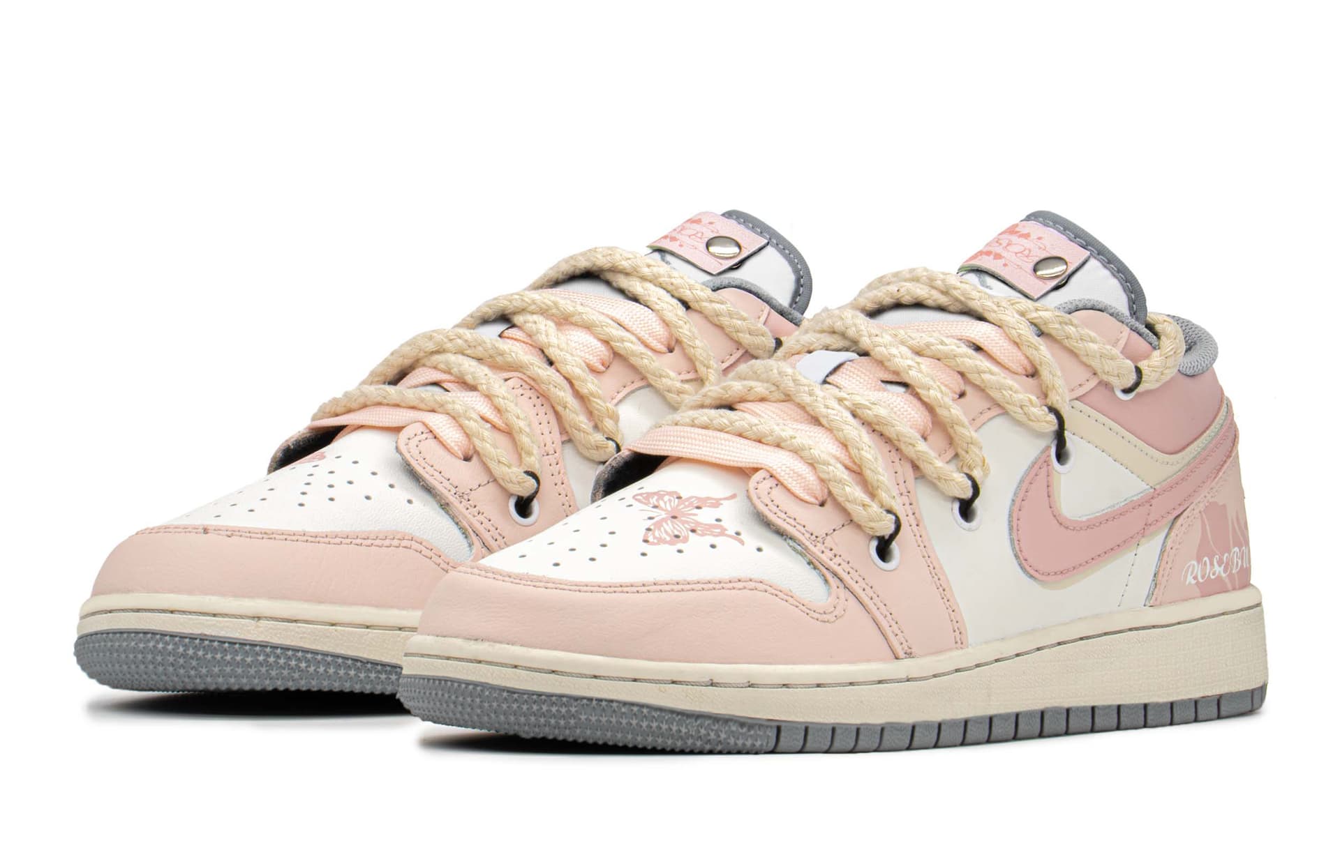 Кроссовки для баскетбола Jordan Air Jordan 1 Low GS Pink - изображение 3