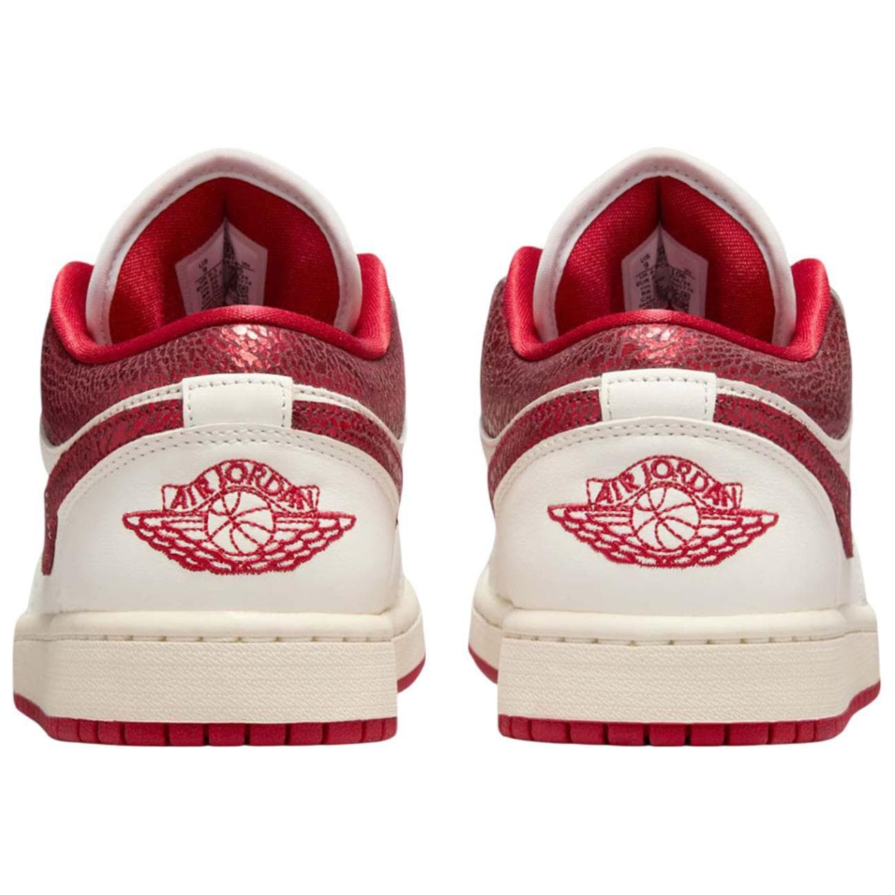 Ретро баскетбольные кроссовки Jordan Air Jordan 1 Противоскользящие Износостойкие Низкие Баскетбольные Кроссовки Женские Белые Красные - изображение 4