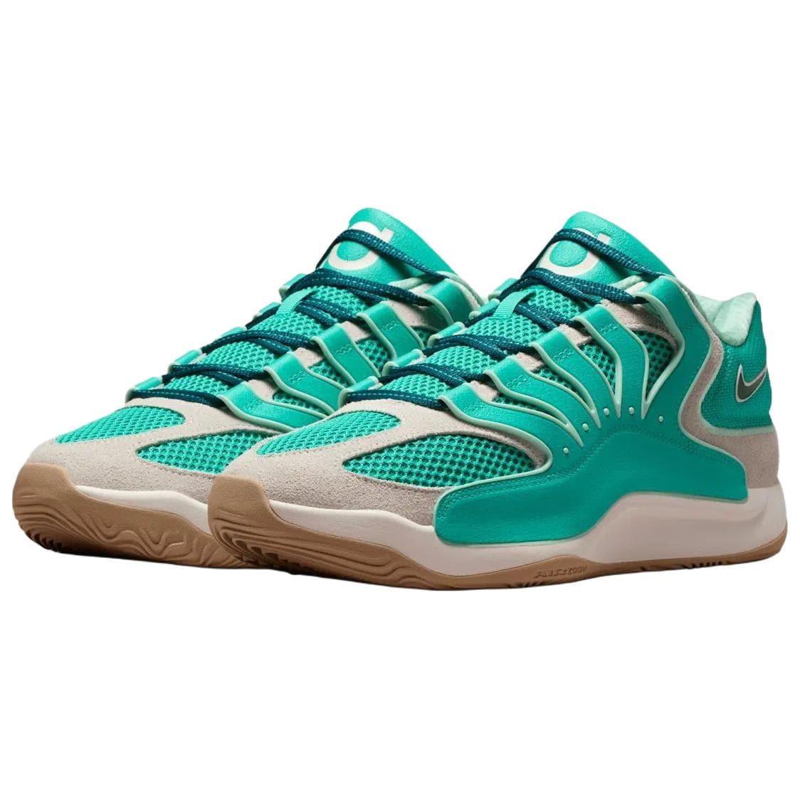 Кроссовки для баскетбола Nike KD 18 Дышащая Поддержка Отскок Дышащая Поддержка Отскок Баскетбольные Кроссовки Мужские Зеленые - изображение 3