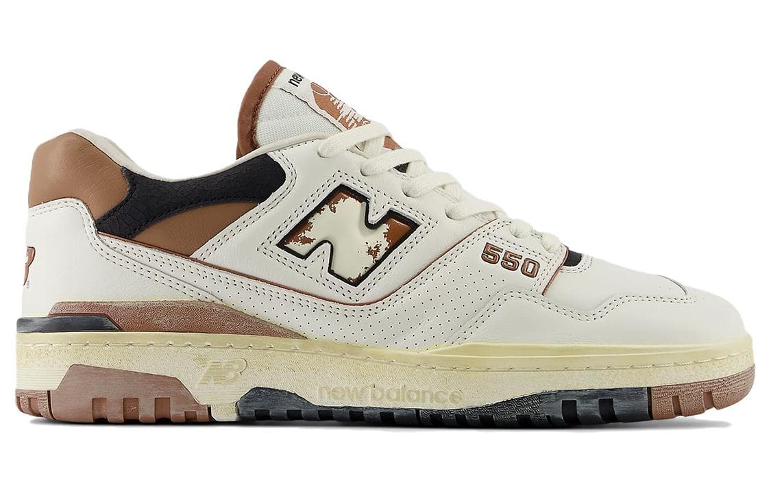 Ретро баскетбольные кроссовки New Balance 550 Beige Brown - изображение 2