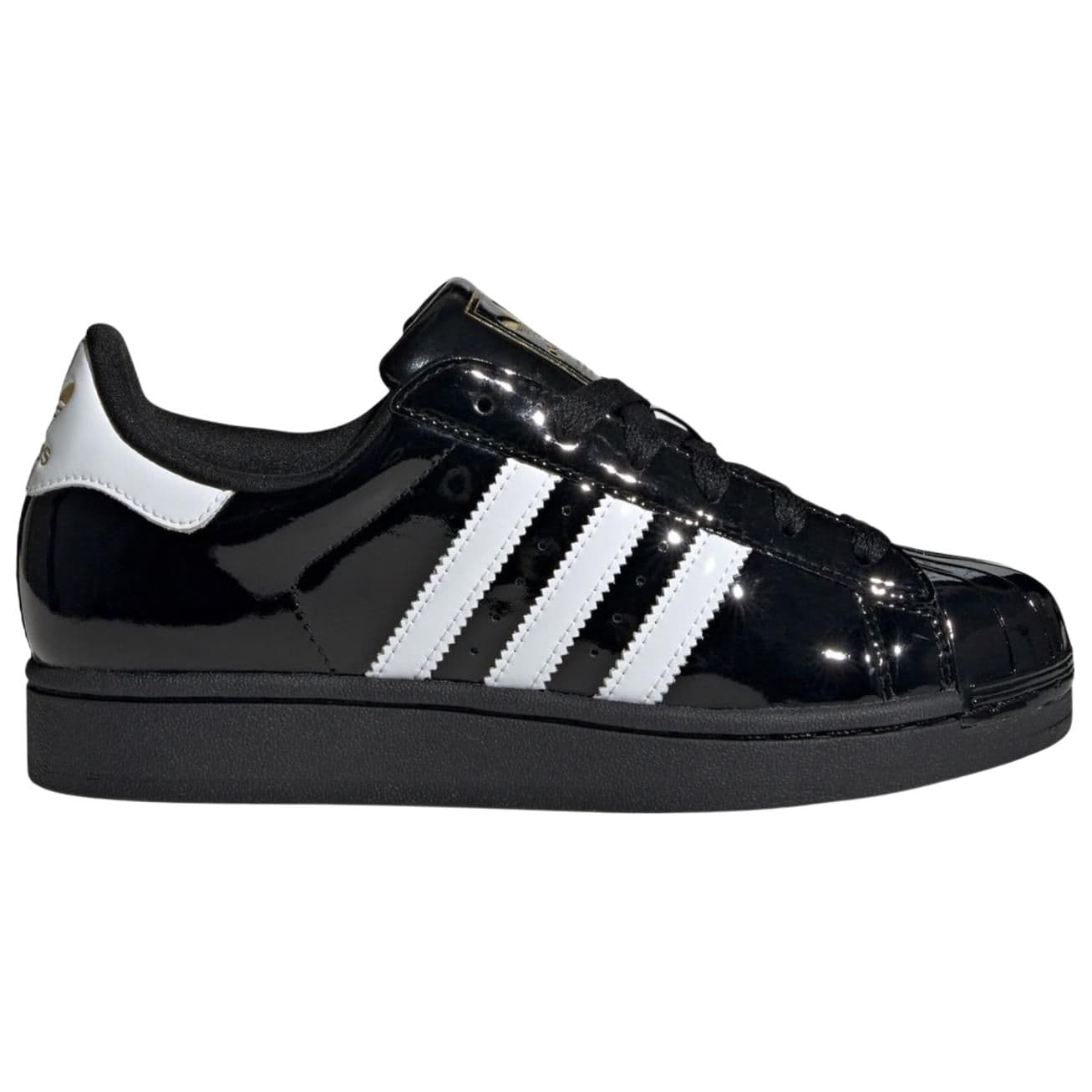 Кроссовки Adidas Originals Superstar 2 Лакированная кожа Низкие кеды Скейтборд Обувь Женские Черные - изображение 2