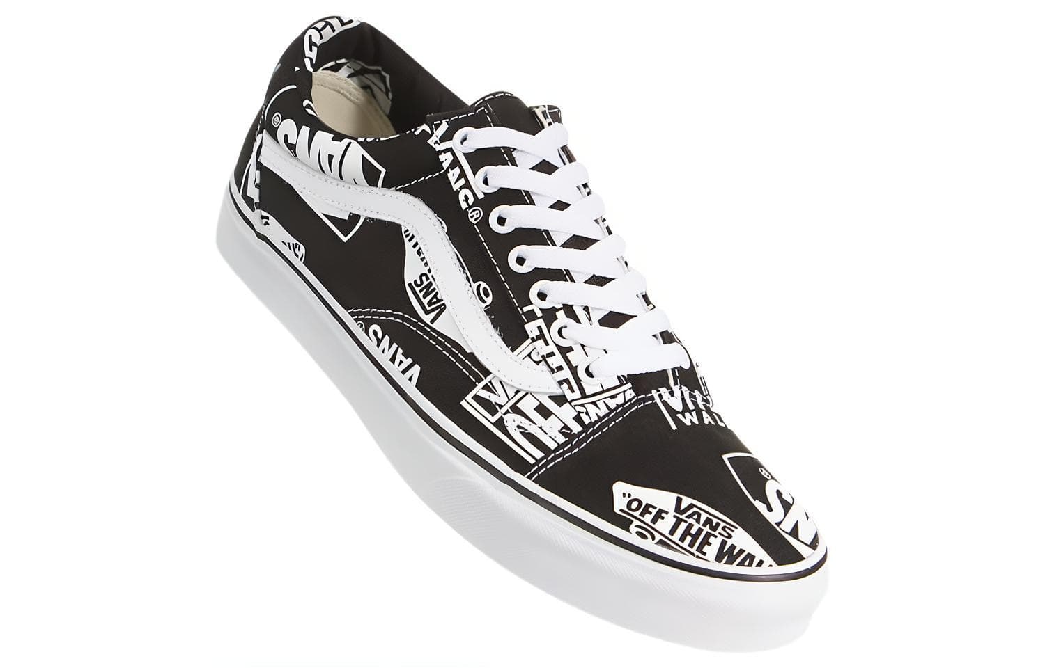 Кеды Vans Old Skool Mix Logo Black White - изображение 2