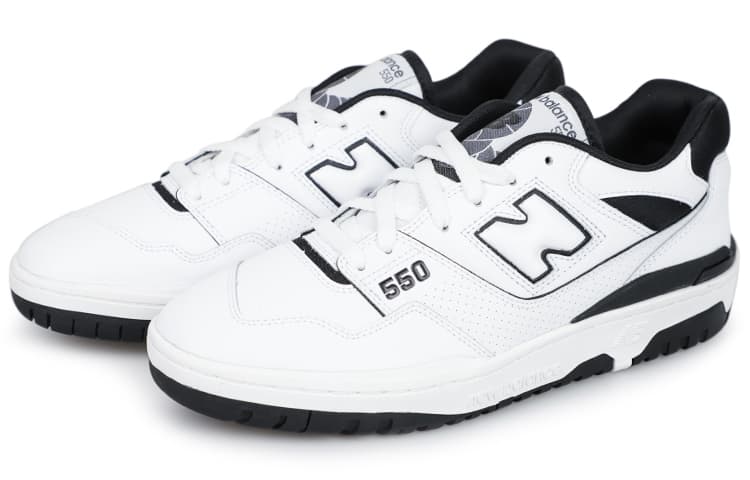 Ретро баскетбольные кроссовки New Balance 550 Black White - изображение 3