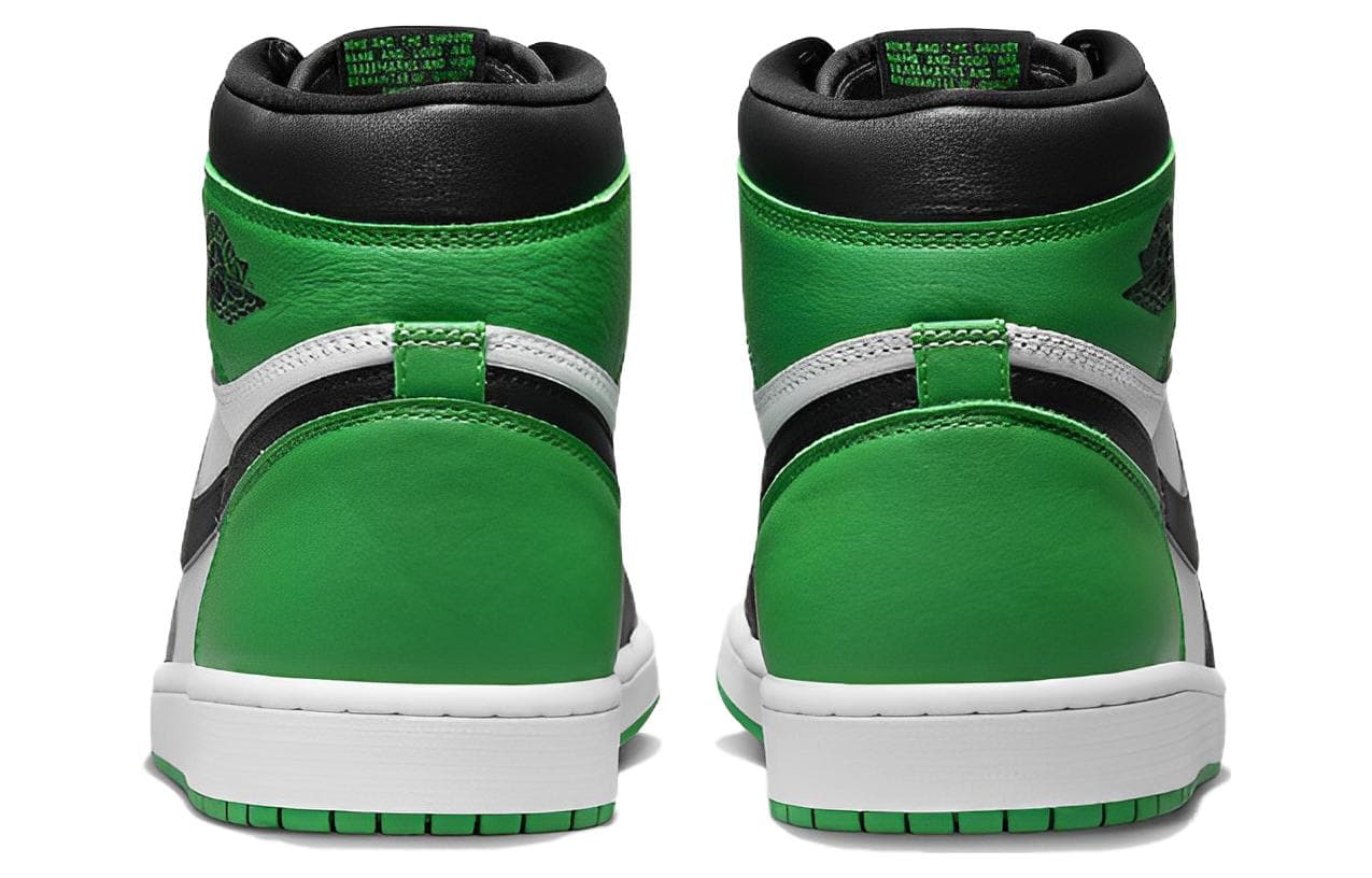 Ретро баскетбольные кроссовки Jordan Air Jordan 1 High OG "Black and Lucky Green" - изображение 5