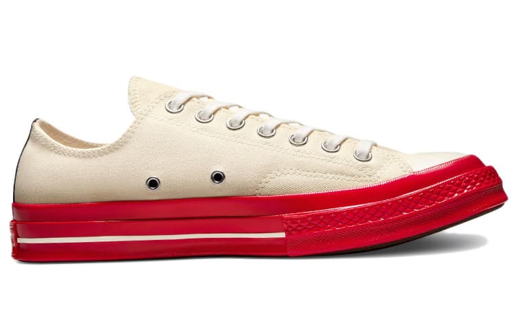 Кеды Comme des Garçons PLAY x Converse Chuck Taylor All Star 1970s OX White Red - изображение 2