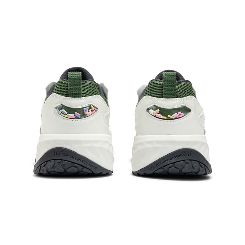 Кроссовки 361° Jincheng Противоскользящие Износостойкие Низкие Кроссовки для скейтбординга Мужские Белые Зеленые - изображение 4