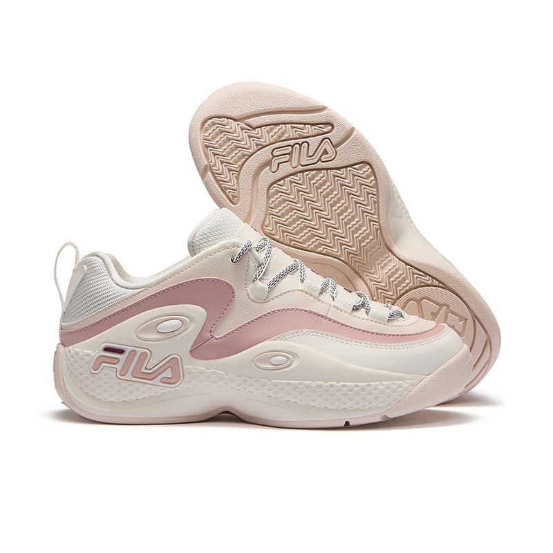 Кроссовки для баскетбола FILA FUSION GH3 Амортизация Low Топ Баскетбольные кроссовки Women's White Розовый - изображение 5