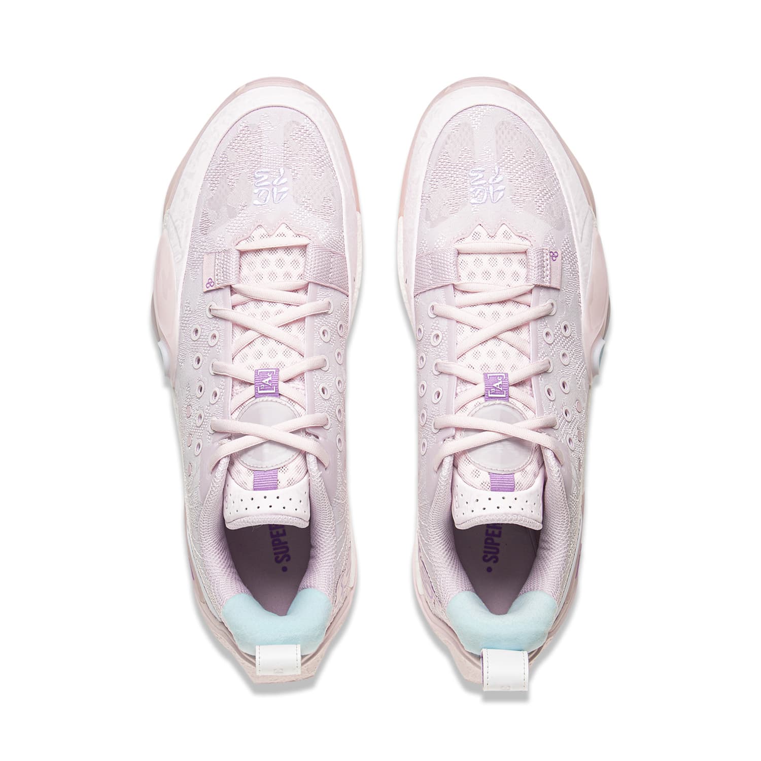 Кроссовки для баскетбола Li-Ning All City 13 с технологией BENG по всей стопе, низкие баскетбольные кроссовки для мужчин, фиолетово-розовые - изображение 4