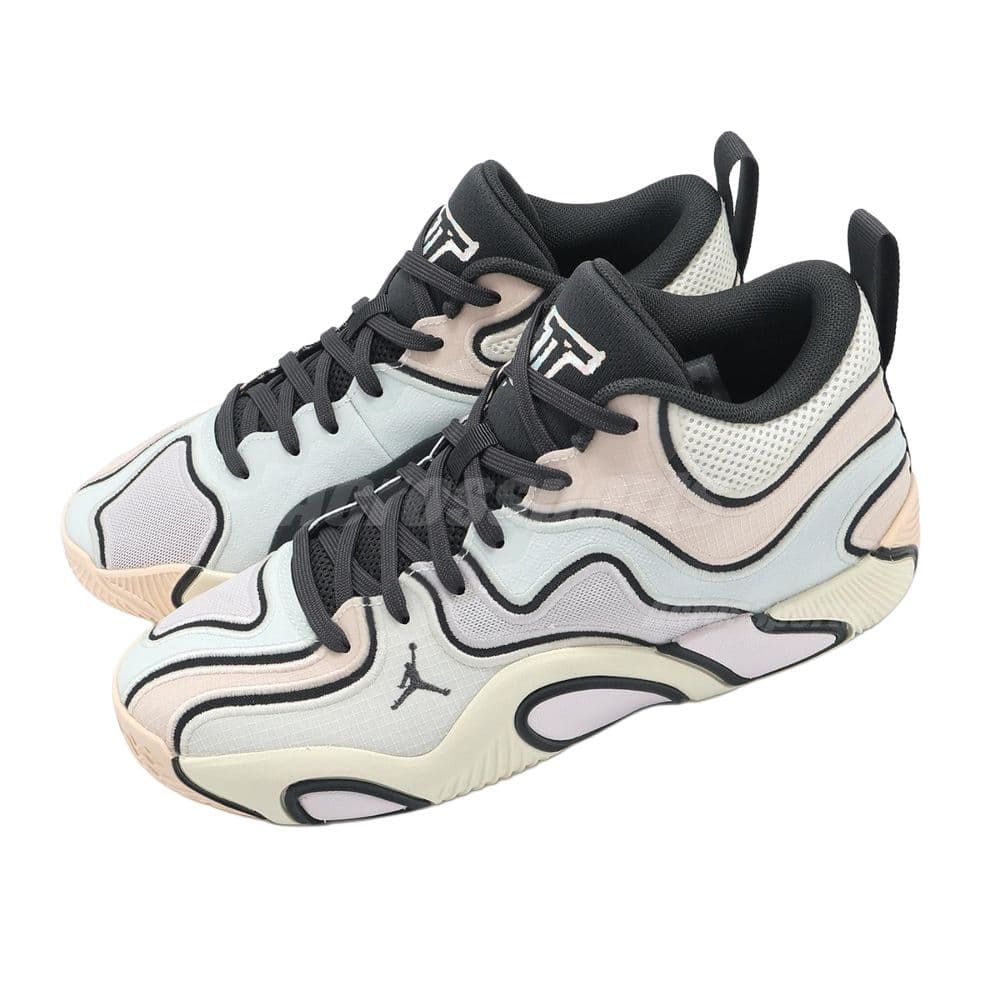 Кроссовки для баскетбола Jordan x Tatum 3 PF Модные и удобные баскетбольные кроссовки для игры с амортизацией, противоскользящей износостойкой подошвой, низкой высотой, мужские, синий/розовый - изображение 3