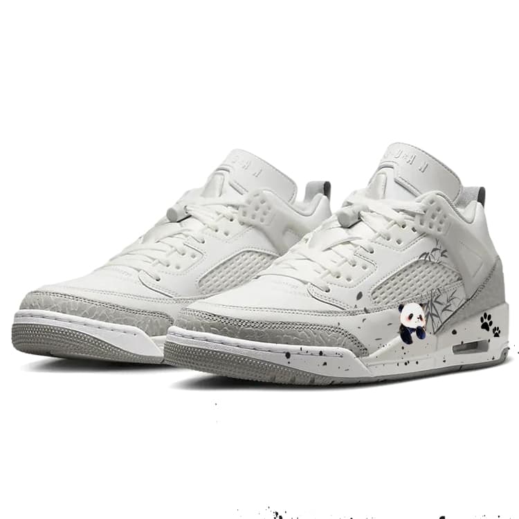 Ретро баскетбольные кроссовки Jordan Spizike White Grey - изображение 3