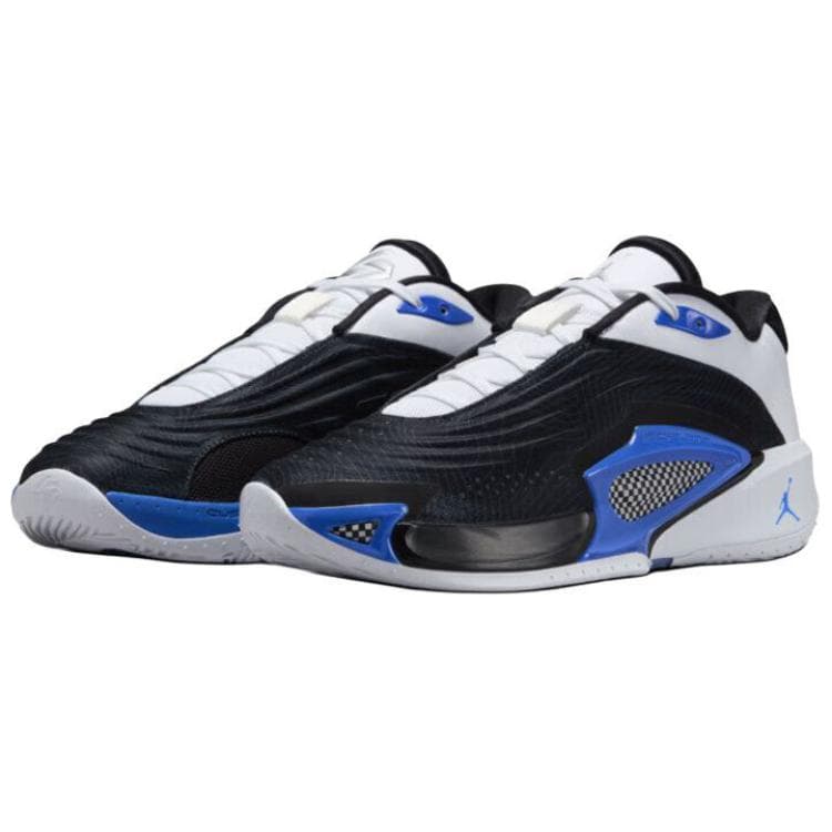 Кроссовки для баскетбола Jordan x Luka 3 PF Удобные и прочные противоскользящие баскетбольные кроссовки низкой высоты для мужчин в черно-бело-синей гамме - изображение 3