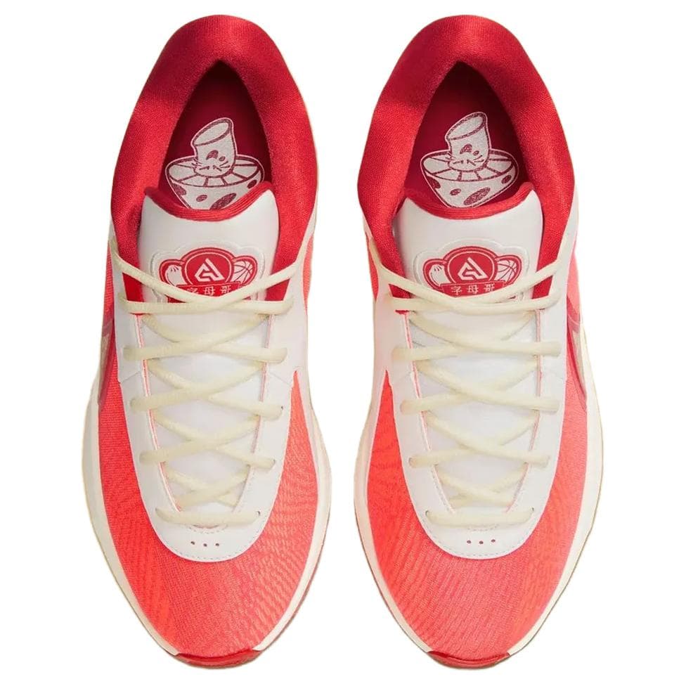 Кроссовки для баскетбола Nike Giannis Freak 6 Low Топ Баскетбольные кроссовки Мужские Белые Красные - изображение 3