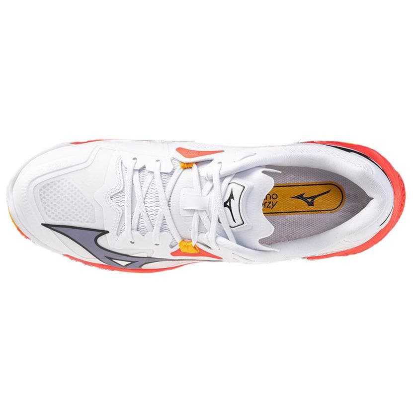 Кроссовки для спортзала Mizuno Wave Lightning Z8 Легкие Низкие Кроссовки для Тренировок Унисекс Белый Оранжевый - изображение 3