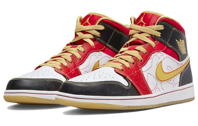 Ретро баскетбольные кроссовки Jordan Air Jordan 1 Mid SE GC "Xi Qing" - изображение 3