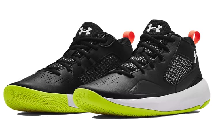 Ретро баскетбольные кроссовки Under Armour Lockdown 5 Black Green - изображение 3