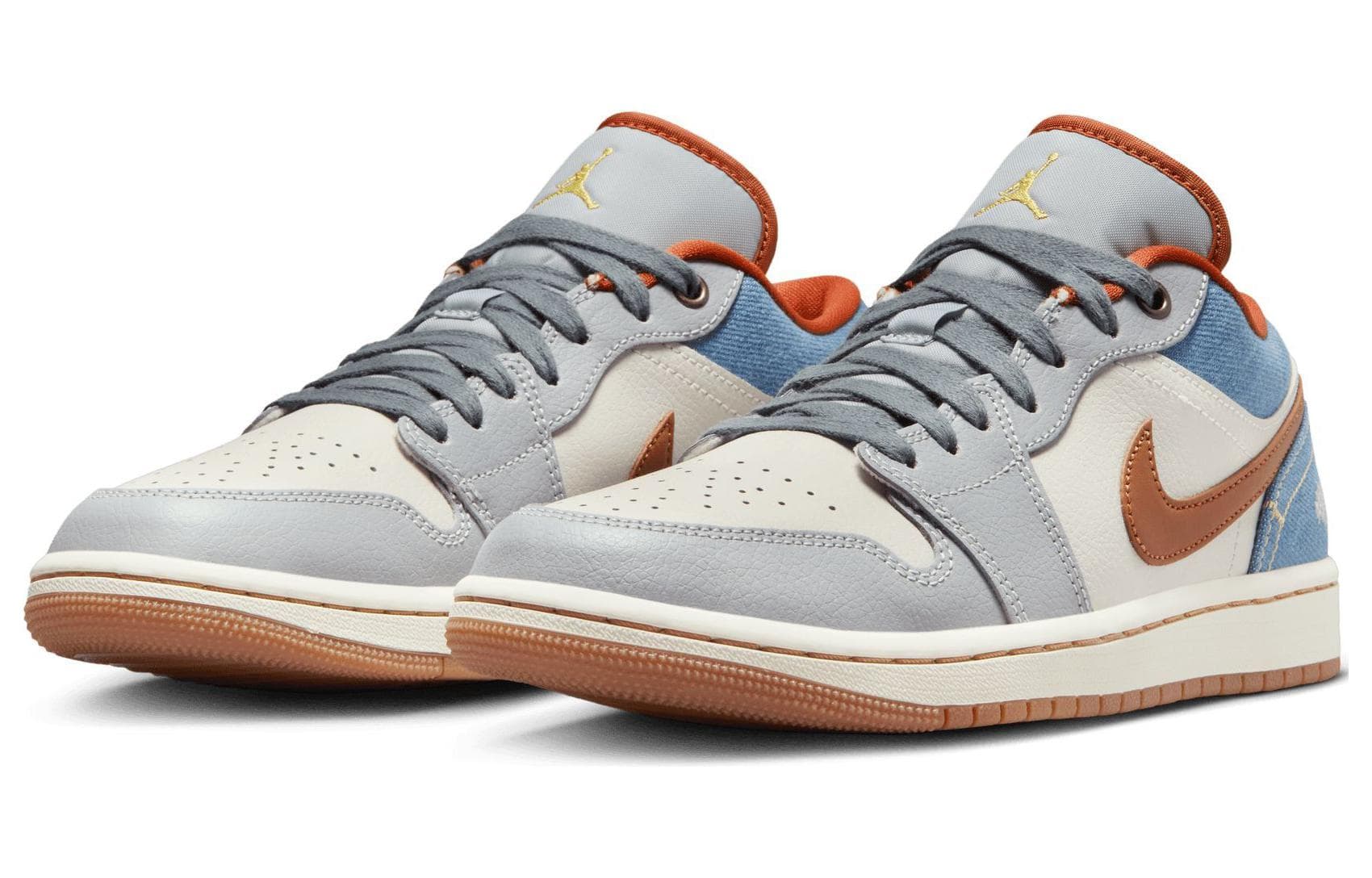 Ретро баскетбольные кроссовки Jordan Air Jordan 1 Low Blue White - изображение 3