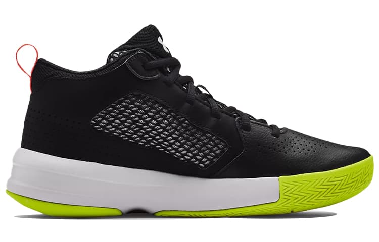 Ретро баскетбольные кроссовки Under Armour Lockdown 5 Black Green - изображение 2