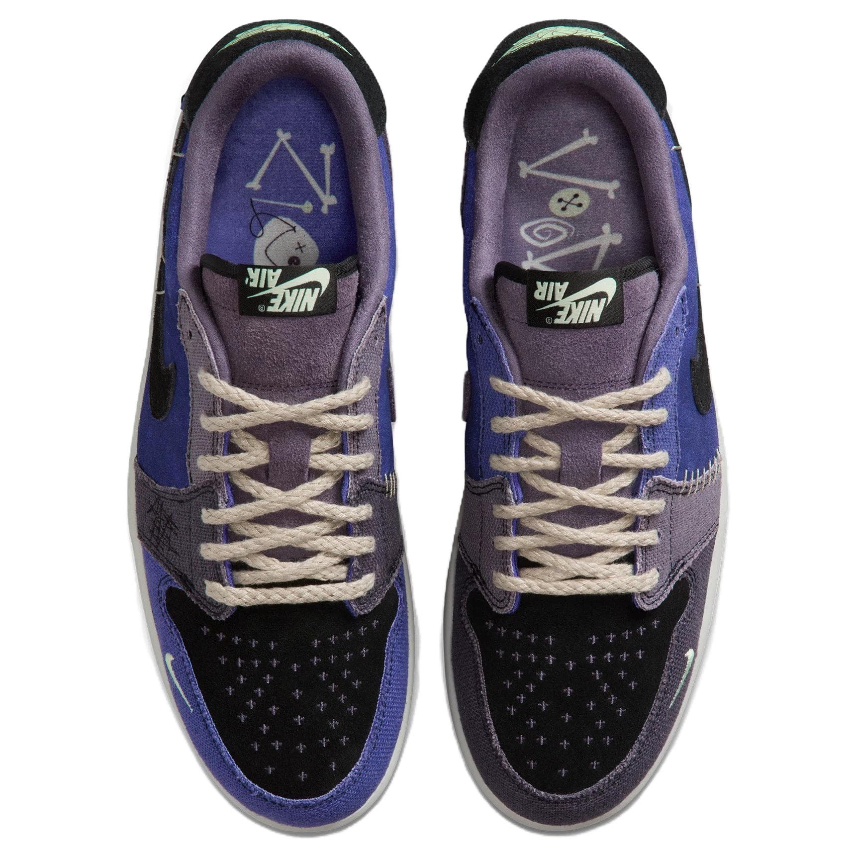 Ретро баскетбольные кроссовки Zion Williamson x Jordan Air Jordan 1 Low OG Deep Blue - изображение 4