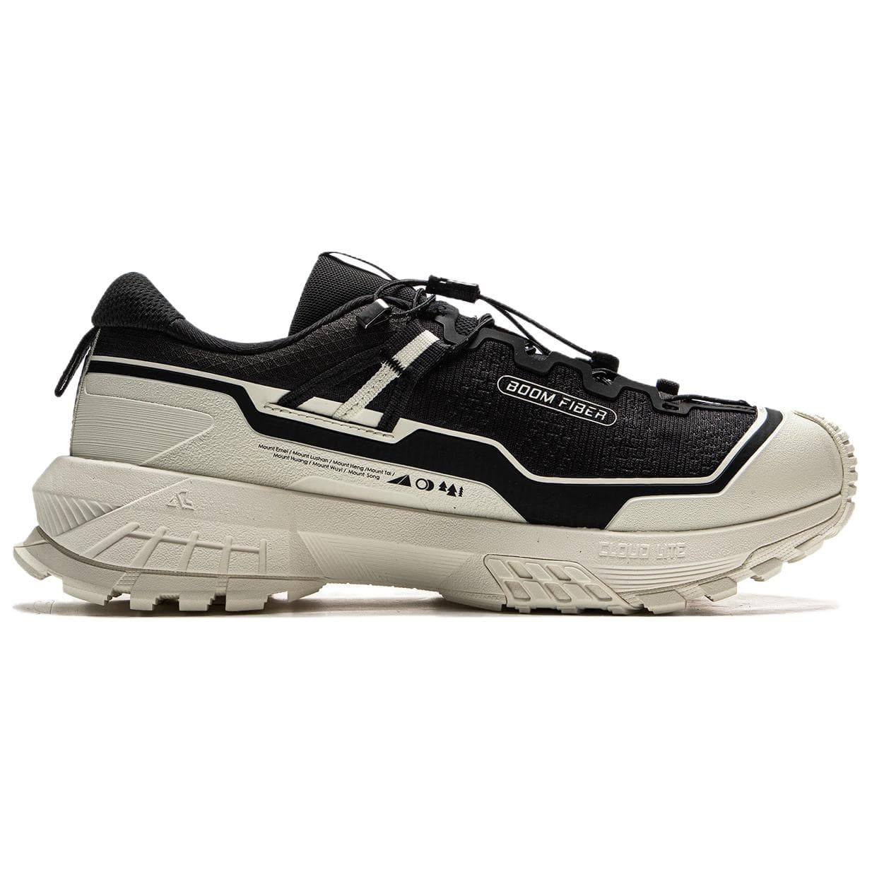 Кроссовки Li NING Outdoor Counterflow Xingchuan Pro Дышащий Low Топ Походная обувь Унисекс Черный белый - изображение 2