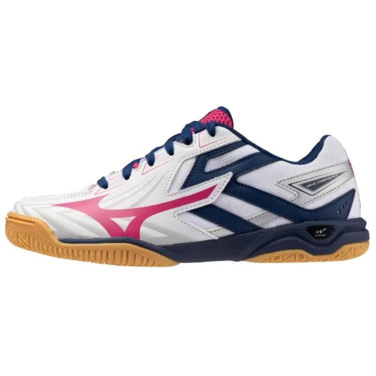 Кроссовки для спортзала Mizuno противоскользящие устойчивые к истиранию низкие кроссовки для тренировок женские белые розовые синие - изображение 1