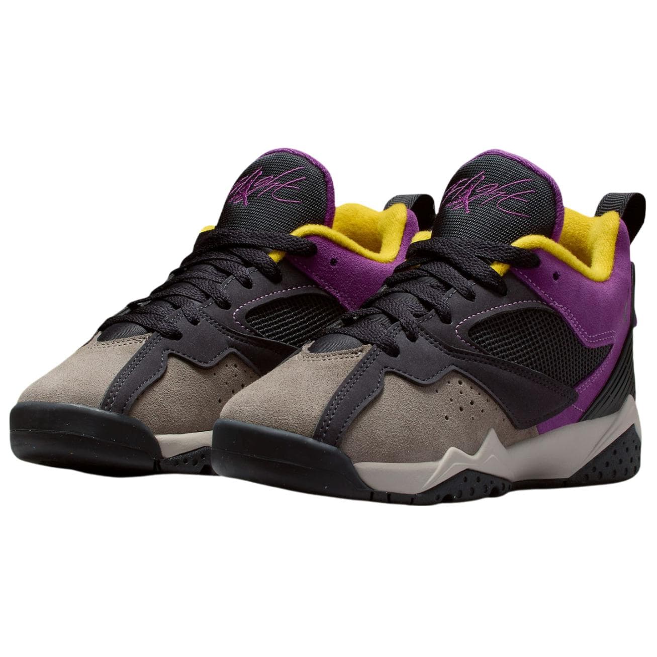 Ретро баскетбольные кроссовки Jordan MVP 92 Удобный и Легкий MID Топ Ретро-баскетбольные кроссовки Мужской Серый Черный - изображение 3