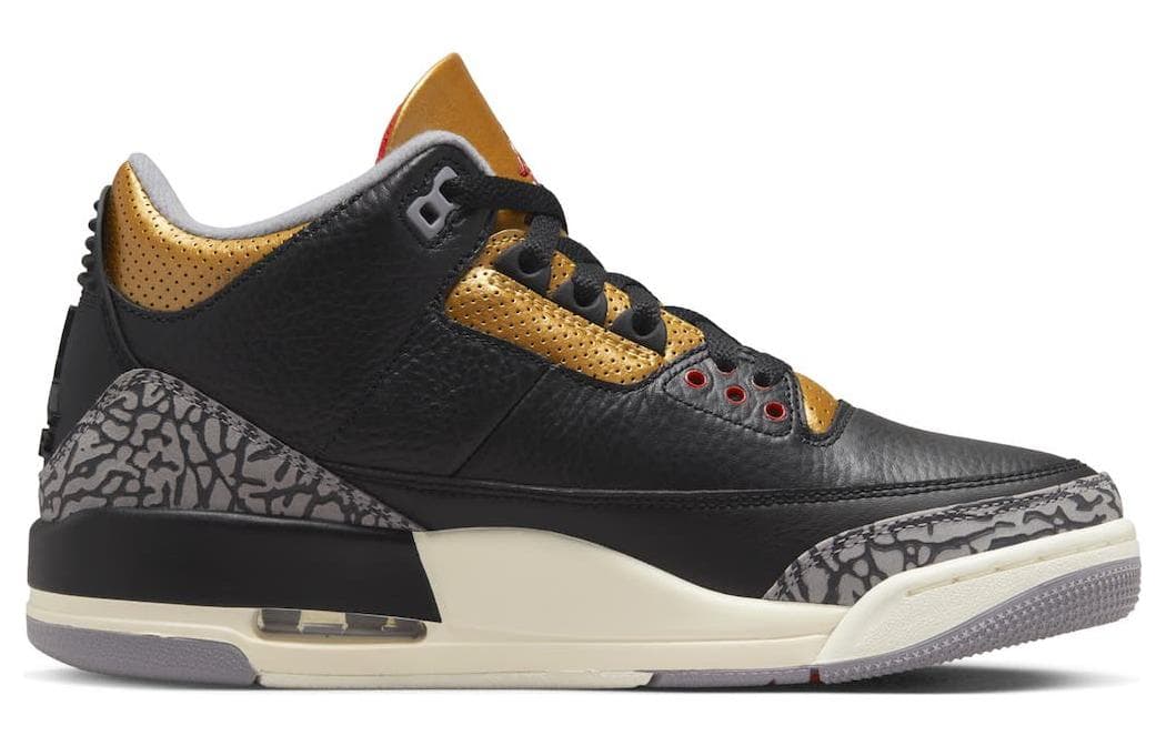 Ретро баскетбольные кроссовки Jordan Air Jordan 3 Retro "Black Gold" - изображение 2