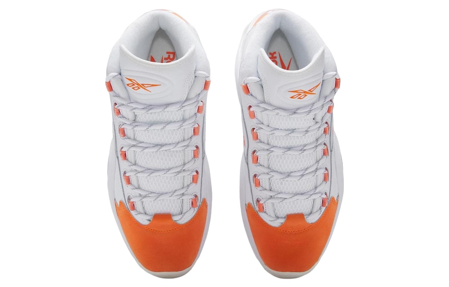 Ретро баскетбольные кроссовки Reebok Question Mid White Orange - изображение 4
