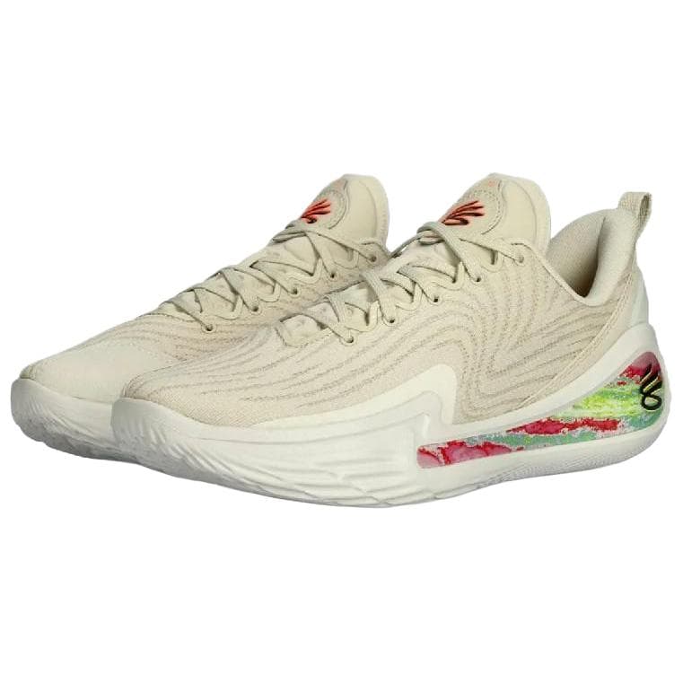 Кроссовки для баскетбола Under Armour Curry 12 противоскользящие устойчивые к истиранию низкие баскетбольные кроссовки унисекс бежевые - изображение 2