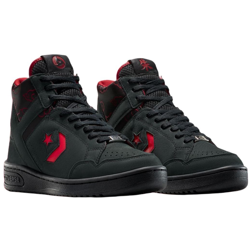 Кеды Converse x Naruto WEAPON Itachi Удобные и легкие износостойкие мид-топ кеды мужские черные - изображение 3