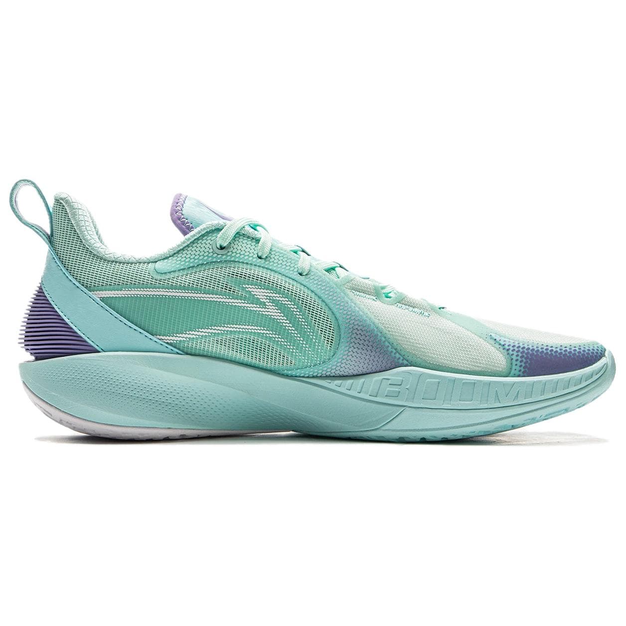 Кроссовки для баскетбола Li-Ning LINING Cloud Flash 2V2 Технология BOOM Баскетбольные кроссовки для игры Легкие амортизирующие устойчивые с защитой от опрокидывания Лоу-топы Мужской Плавающий зеленый Небесно-голубой - изображение 2