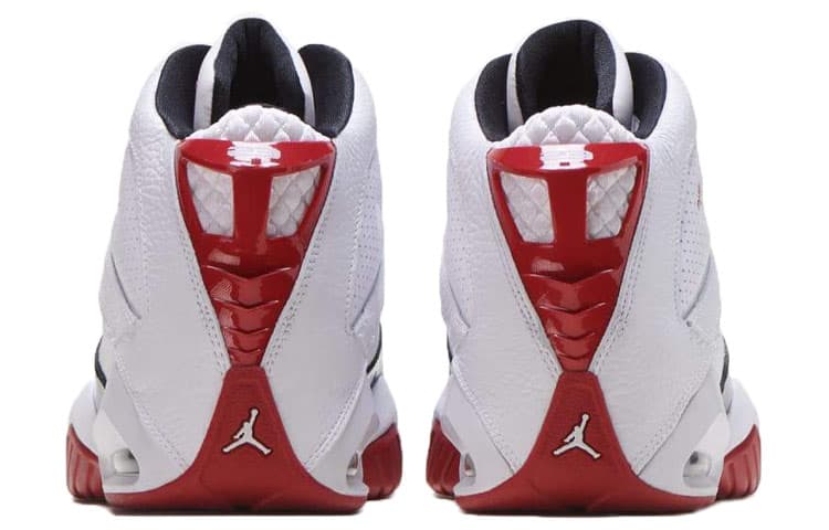 Ретро баскетбольные кроссовки Jordan B'Loyal Mid White Red - изображение 4