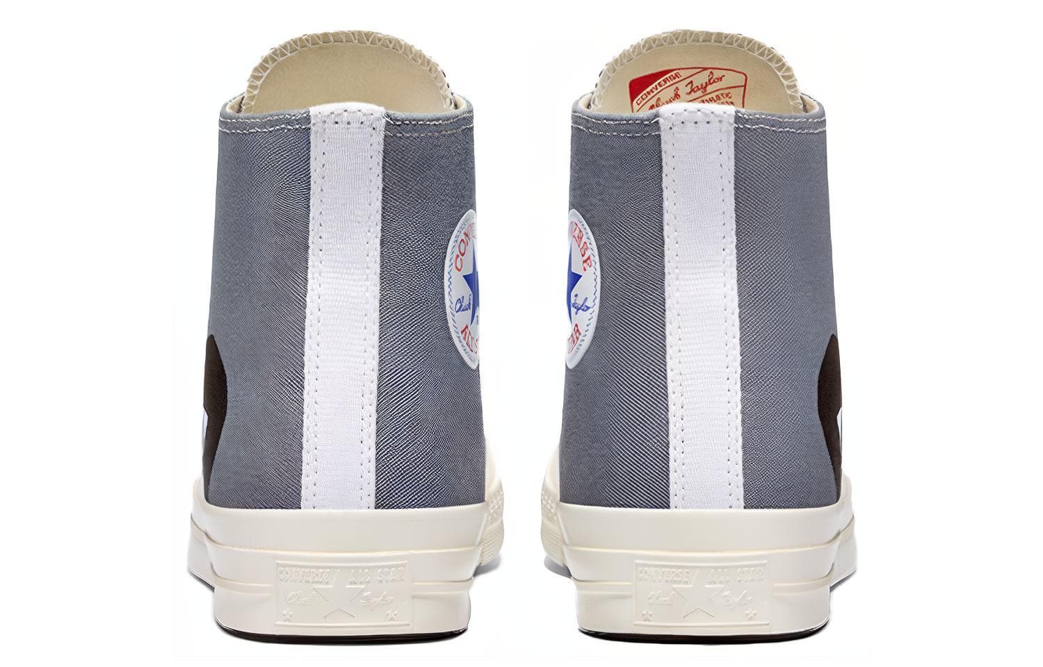 Кеды Comme des Garcons Play x Converse Chuck Taylor All Star 1970s Grey Black - изображение 5