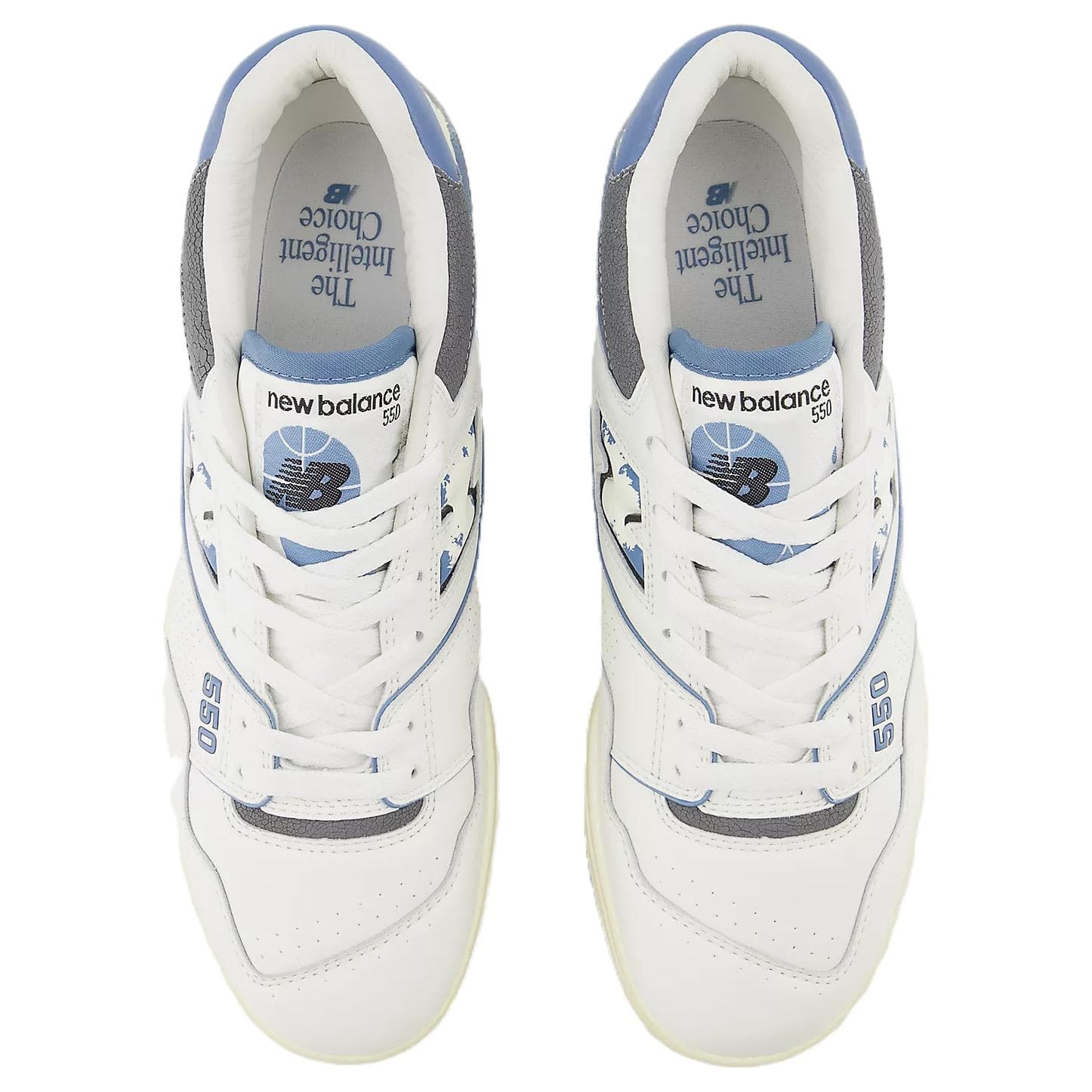 Ретро баскетбольные кроссовки New Balance 550 Blue White - изображение 3