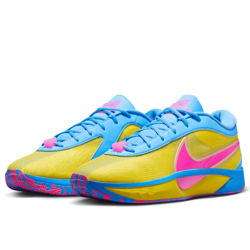 Кроссовки для баскетбола Nike Giannis Freak 6 Low Топ Баскетбольные кроссовки Мужские Желтый Розовый Синий - изображение 3