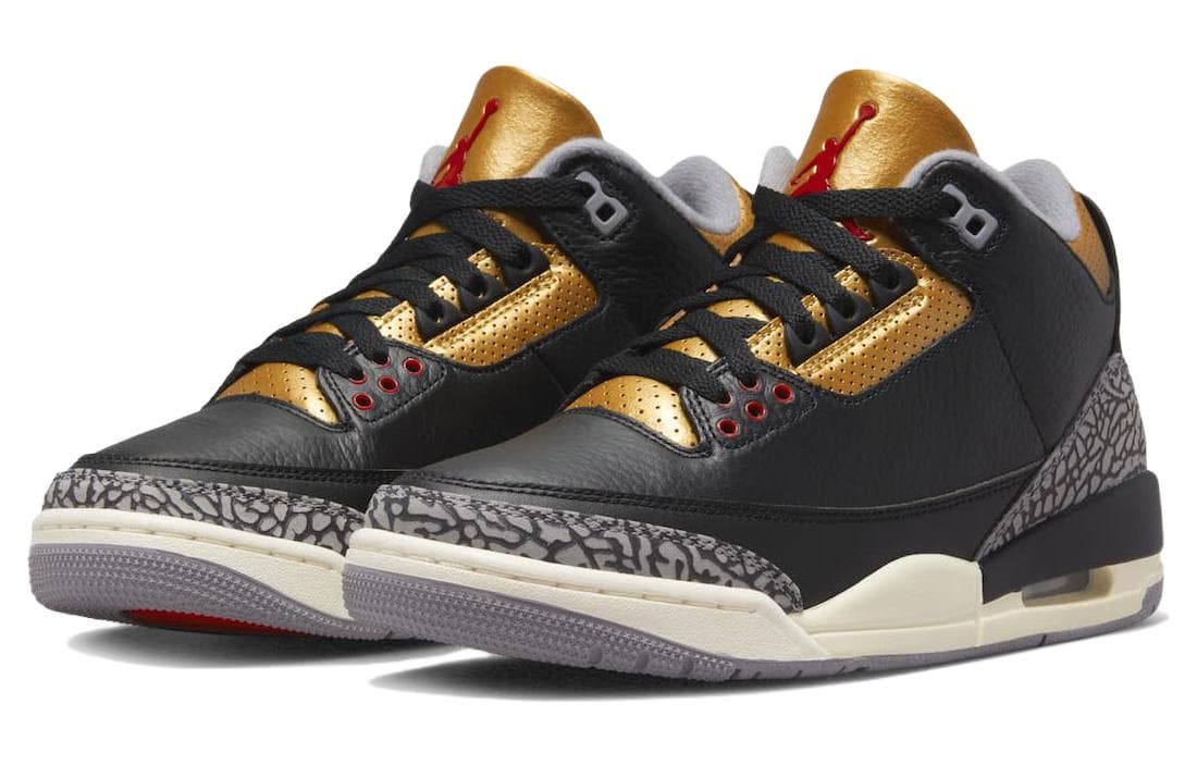 Ретро баскетбольные кроссовки Jordan Air Jordan 3 Retro "Black Gold" - изображение 3