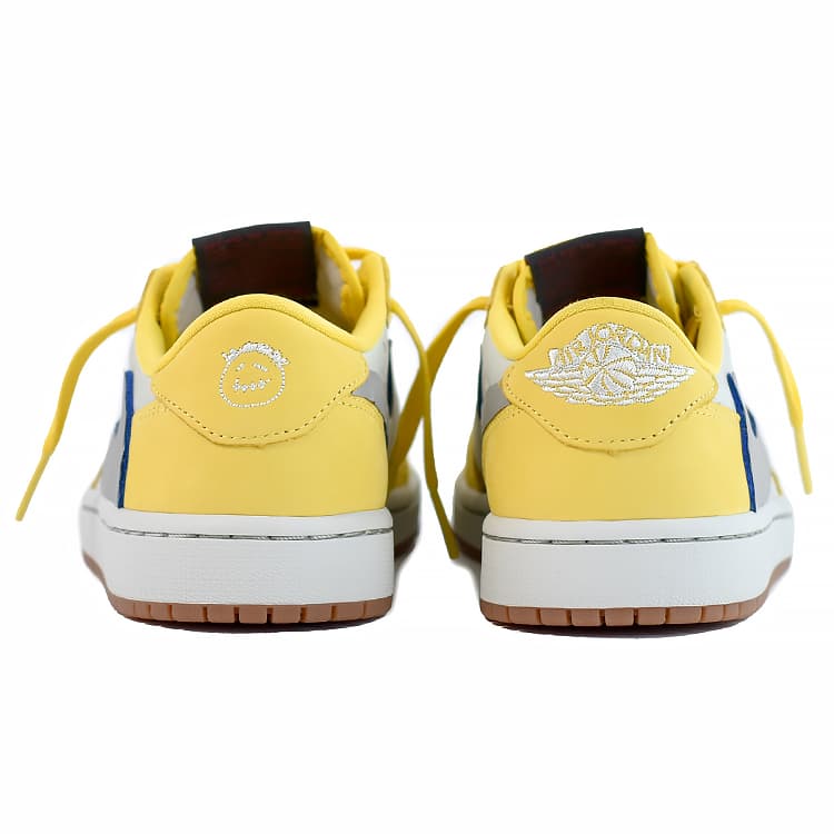 Ретро баскетбольные кроссовки Travis Scott x Air Jordan 1 Low "Canary Yellow" - изображение 4