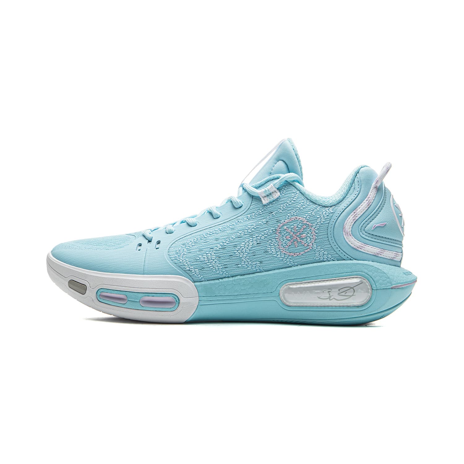 Кроссовки для баскетбола Li-Ning Wade Phantom 7 Мятный Технология BOOM Легкие гибкие устойчивые баскетбольные кроссовки для мужчин Лоу-топы Голубой - изображение 1
