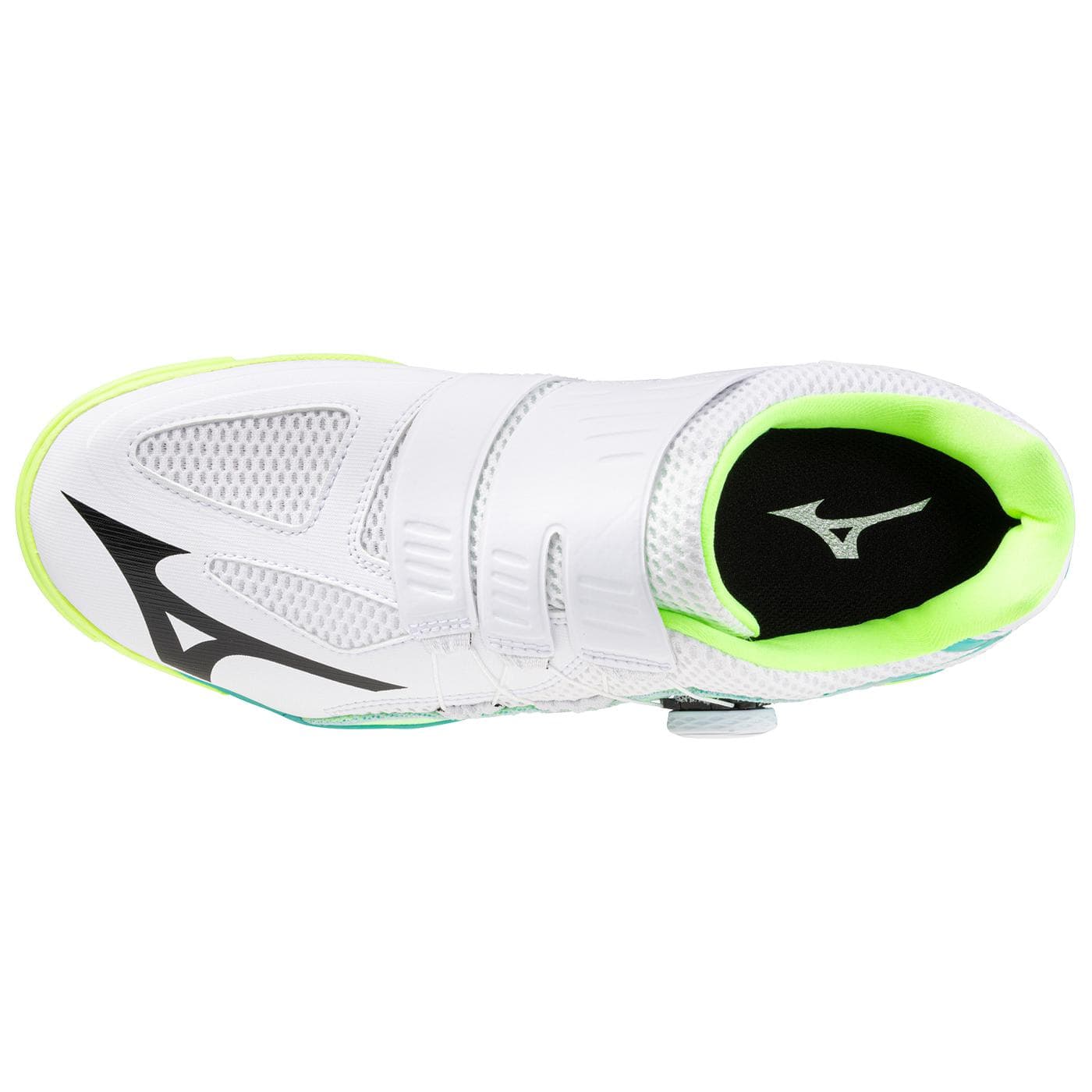 Кроссовки для спортзала Mizuno противоскользящие устойчивые к истиранию низкие кроссовки для тренировок мужские белые зеленые - изображение 3