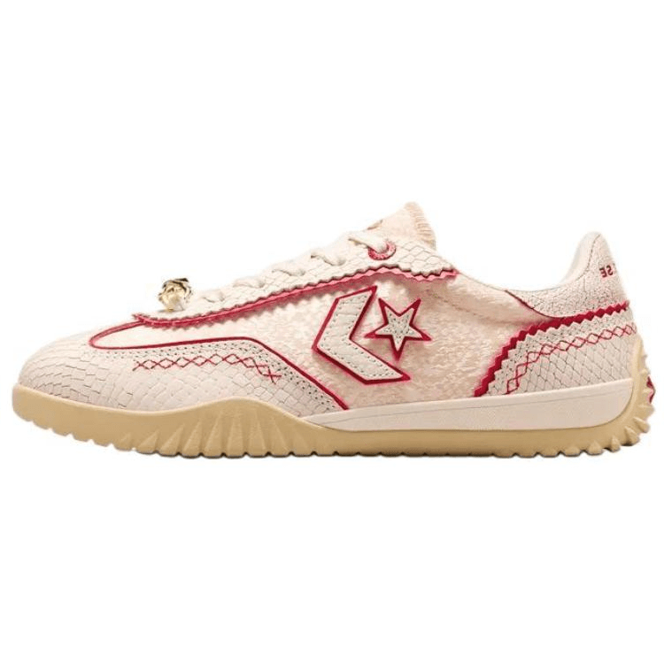Кроссовки для спортзала Converse Run Star Trainer Удобный Износостойкий Лоу-топы Обувь для тренировки Унисекс Бежево-красный - изображение 1
