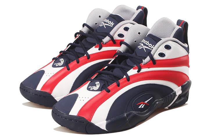 Ретро баскетбольные кроссовки Reebok Shaqnosis USA White Blue Red - изображение 3