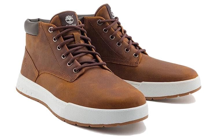 Кроссовки Timberland Противоскользящие Износостойкие MID Скейтборд Кроссовки Мужские Коричневые - изображение 4