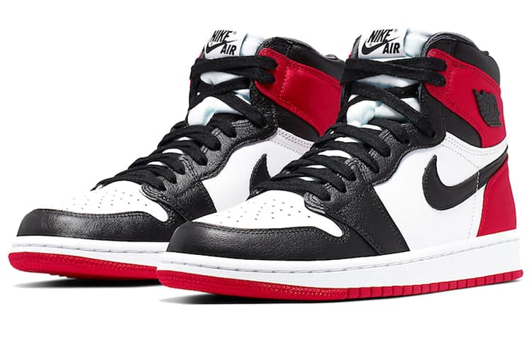 Ретро баскетбольные кроссовки Jordan Air Jordan 1 Retro High Satin Black Toe - изображение 3